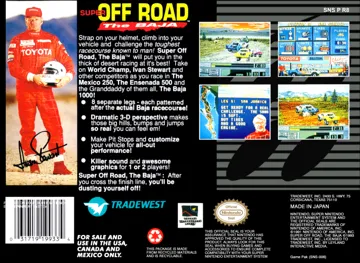 Super Off Road - The Baja (USA) (Beta) box cover back